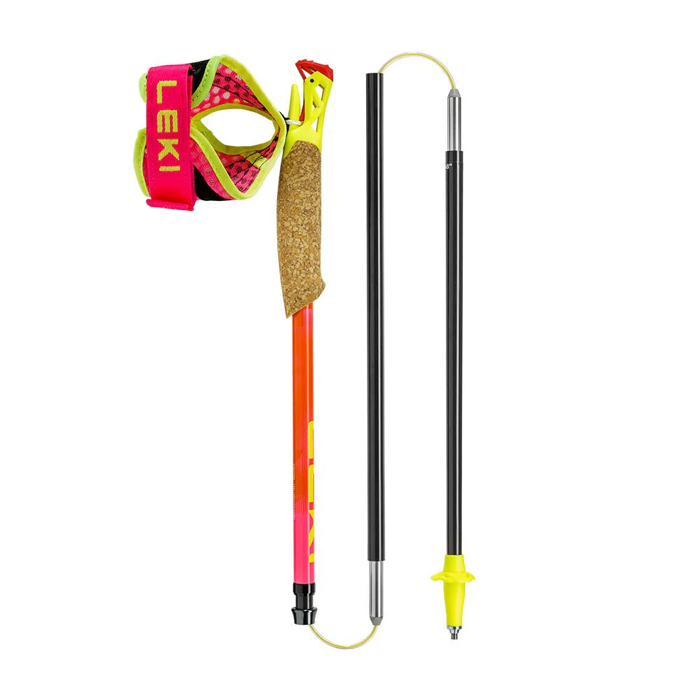 BASTONES LEKI ULTRATRAIL FX.ONE SUPERLITE - Neon Pink / Pastel Orange / Neon Yellow - Image 2