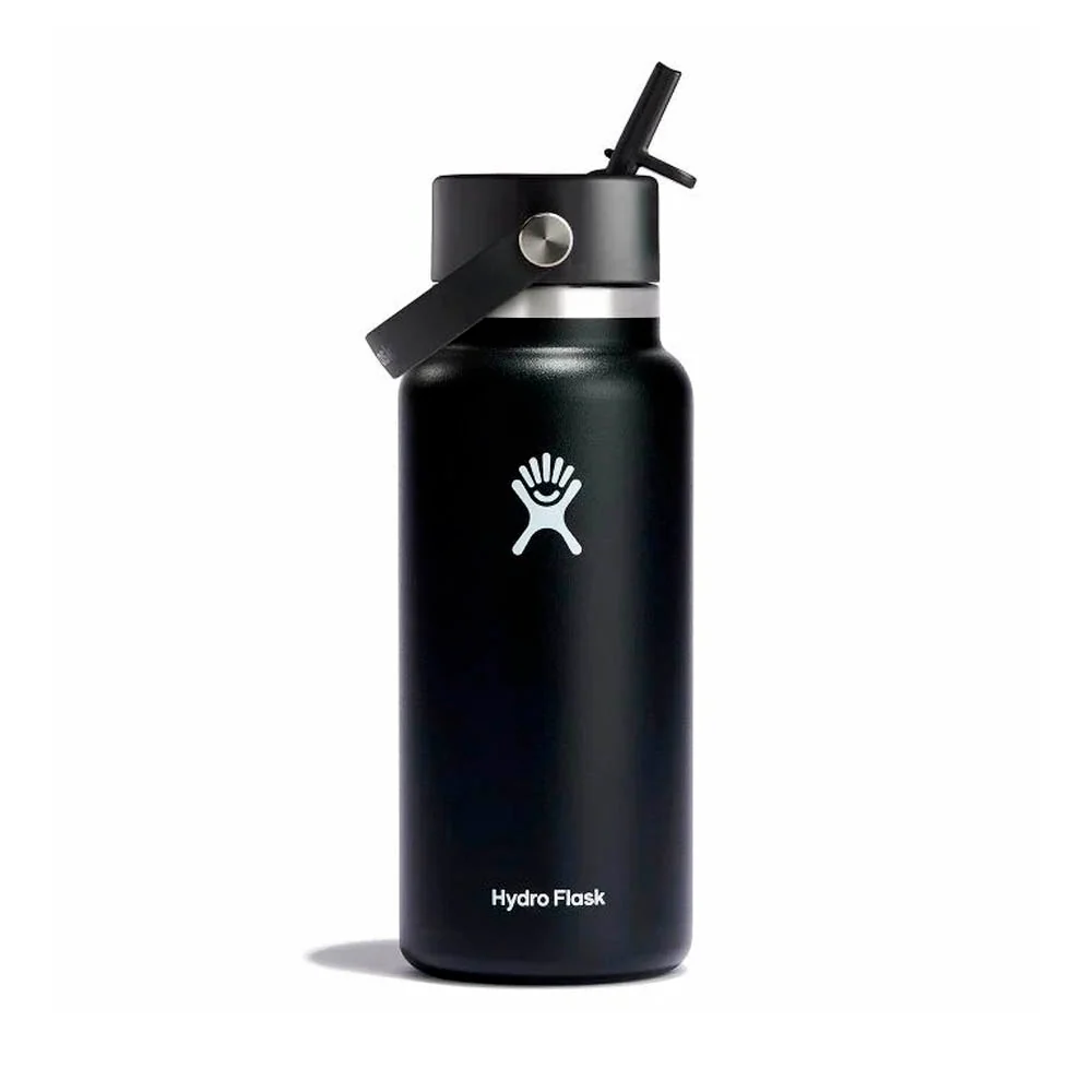BOTELLA ISOTÉRMICA HYDRO FLASK 950ml CON PAJITA FLEXIBLE - Negro
