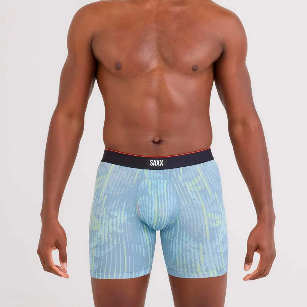 CALZONCILLOS BÓXER SAXX MULTI-SPORT MESH - Palm Screen / Faded Denim - Image 2