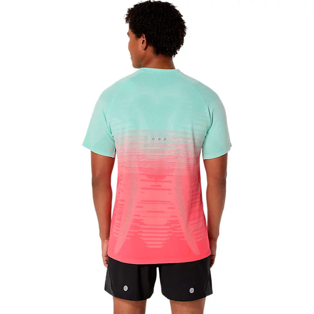 CAMISETA ASICS SEAMLESS SS TOP - Coral Reef / Oasis Green - Image 2