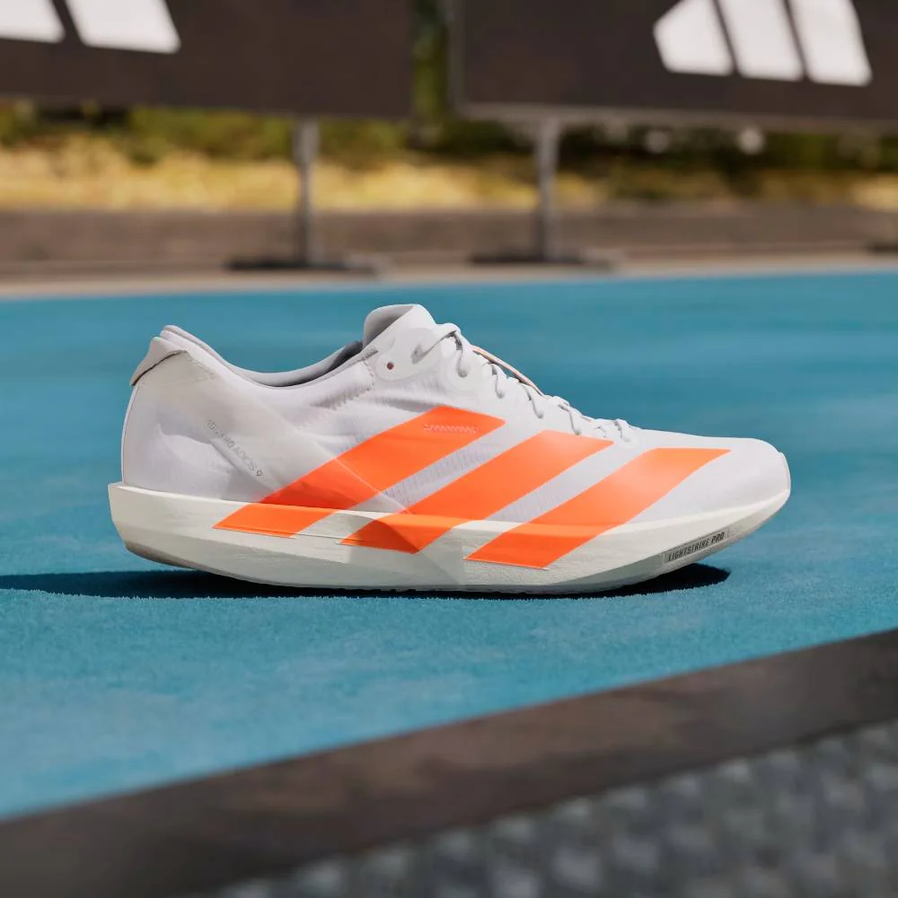 ZAPATILLAS ADIDAS ADIZERO ADIOS 9 - Cloud White / Lucid Orange / Lucid Red - Image 3