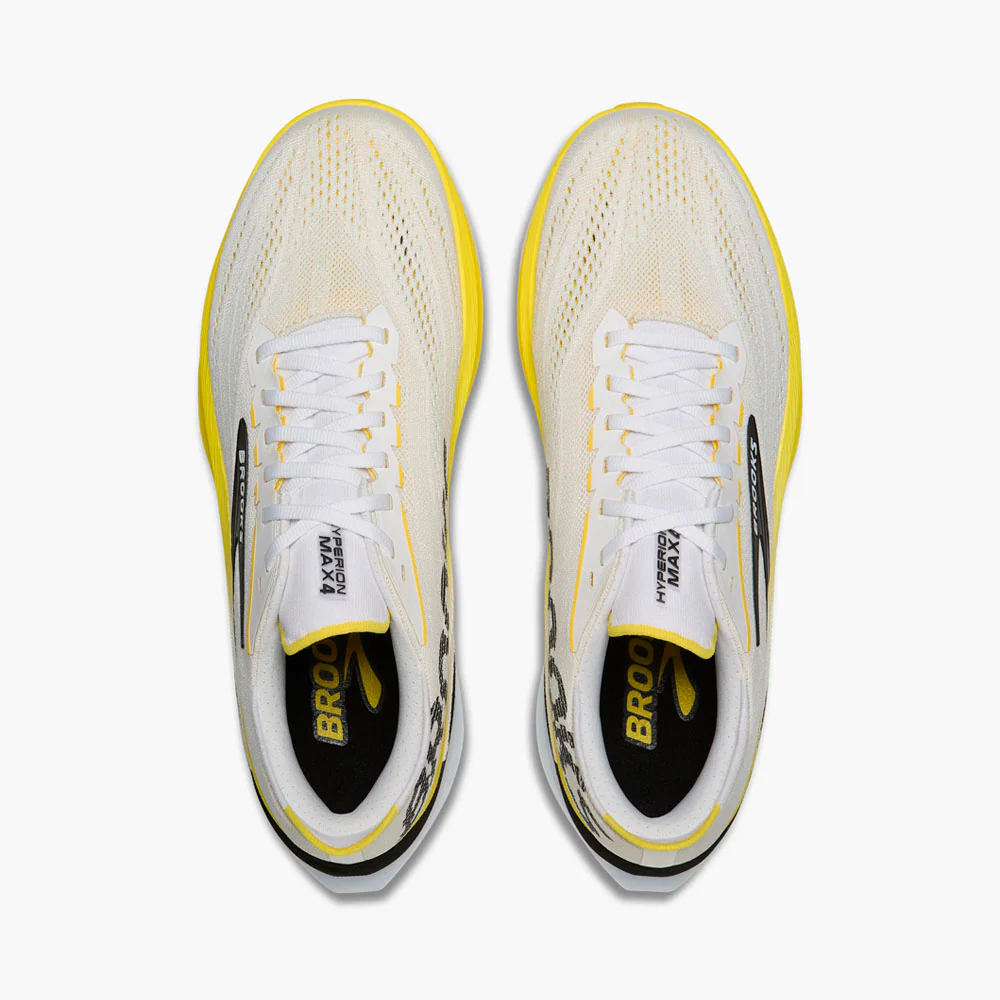 ZAPATILLAS BROOKS HYPERION MAX 4 - White / Cyber Yellow / Black - Image 6