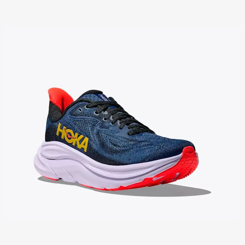 ZAPATILLAS HOKA CLIFTON 10 MUJER - Midnight Blue / Starlight Glow - Image 3