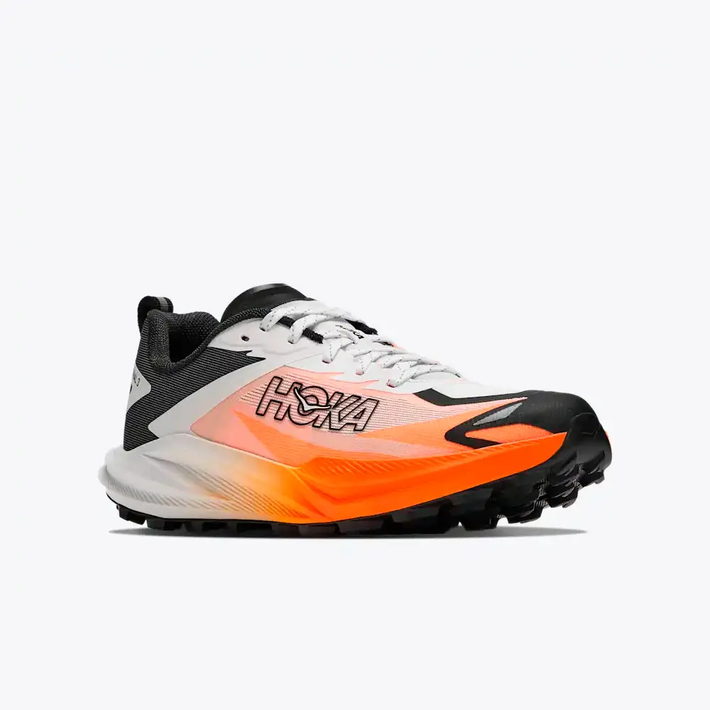 ZAPATILLAS HOKA ZINAL 3 - Frost / Neon Tangerine - Image 3