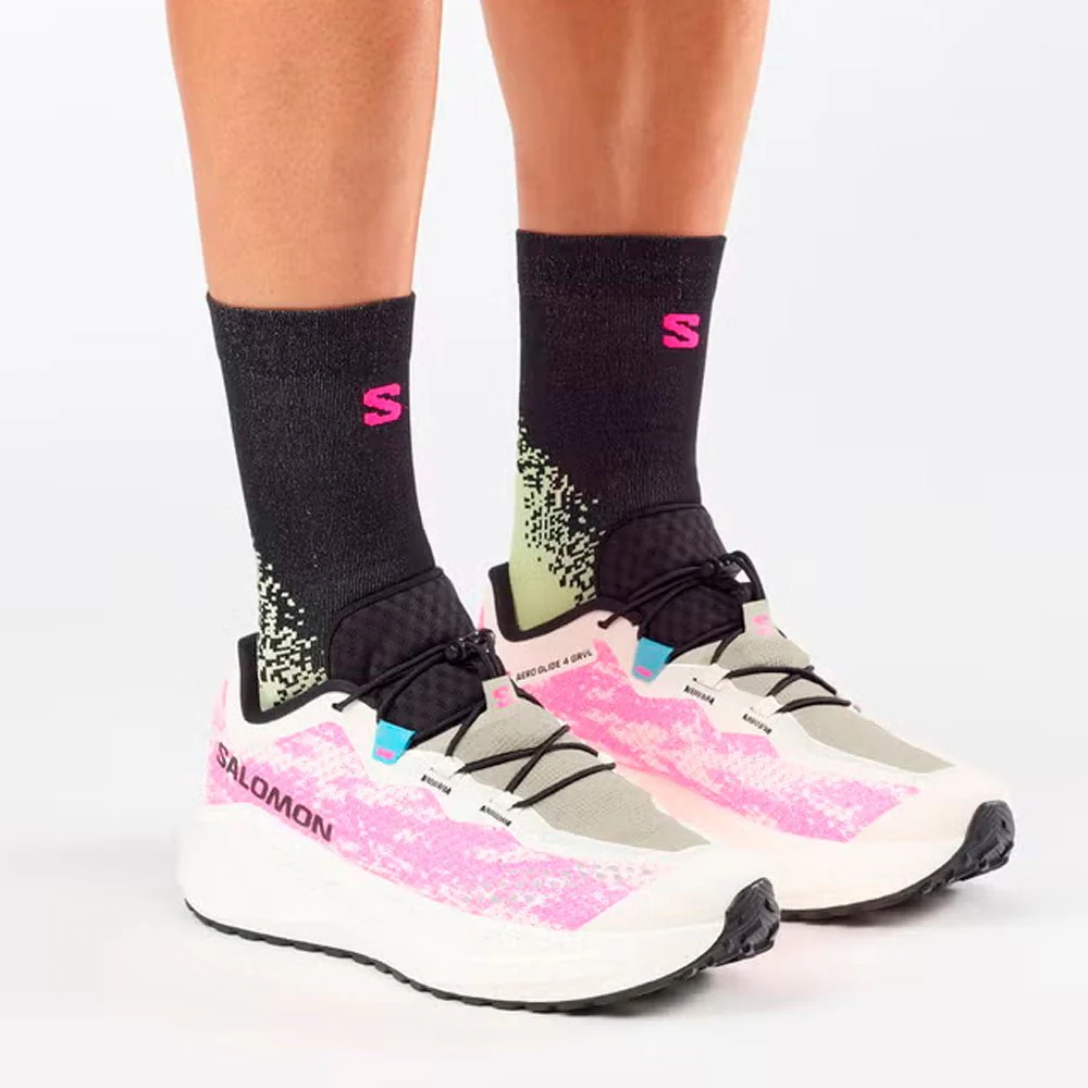 ZAPATILLAS SALOMON AERO GLIDE 4 GRVL - Vanilla Ice / Knockout Pink / Black - Image 7